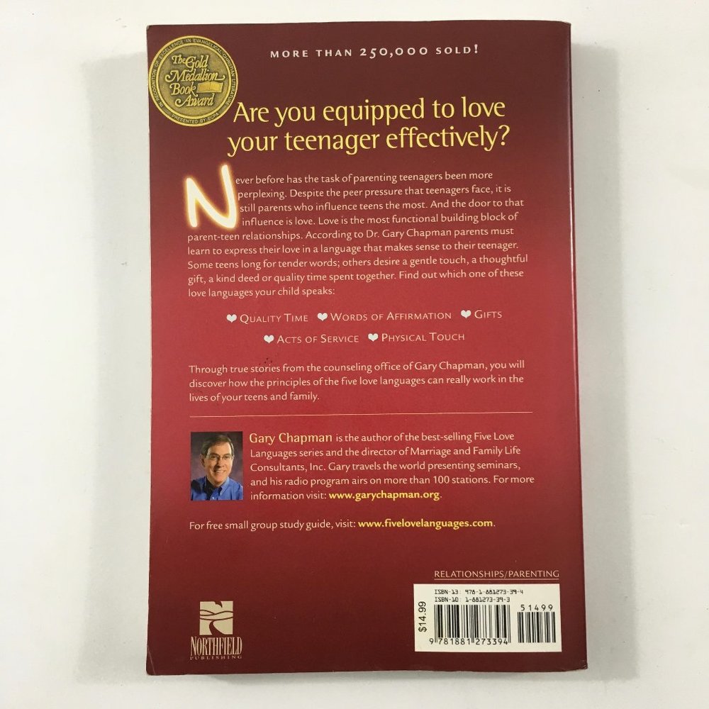 The Five Love Languages of Teenagers Gary Chapman Relationships Parenting Book - Picture 3 of 4